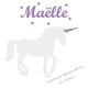 Appliqué thermocollant licorne et prénom en flex pailleté