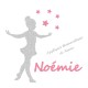 Appliqué thermocollant personnalisé petite danseuse rose