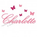 Appliqué thermocollant prénom fille belle écriture en flex pailleté