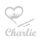 Appliqué thermocollant personnalisé cœur couronne garçon en flex pailleté