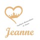 Appliqué thermocollant personnalisé cœur couronne fille en flex pailleté