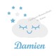 Appliqué thermocollant velours personnalisé nuage garçon
