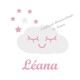 Appliqué thermocollant velours personnalisé nuage garçon