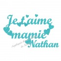 Appliqué thermocollant je t'aime mamie en flex pailleté garçon