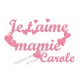 Appliqué thermocollant je t'aime mamie en flex pailleté fille