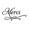 Appliqué thermocollant merci en flex velours