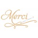 Appliqué thermocollant merci en flex pailleté