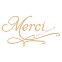 Appliqué thermocollant merci en flex pailleté