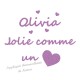 Appliqué thermocollant personnalisé jolie cœur rose en flex pailleté