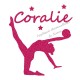 Appliqué thermocollant personnalisé gymnaste rythmique en flex pailleté