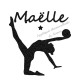 Appliqué thermocollant personnalisé gymnaste rythmique en flex pailleté