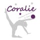 Appliqué thermocollant personnalisé gymnaste argent ballon en flex pailleté