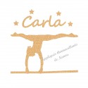 Appliqué thermocollant personnalisé gymnastique barre en flex pailleté
