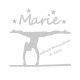 Appliqué thermocollant personnalisé gymnastique barre en flex pailleté