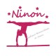Appliqué thermocollant personnalisé gymnastique barre en flex pailleté