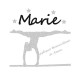 Appliqué thermocollant personnalisé gymnaste argent barres en flex pailleté