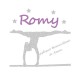 Appliqué thermocollant personnalisé gymnaste argent barres en flex pailleté