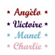 Appliqué thermocollant velours personnalisé prénom écriture 4