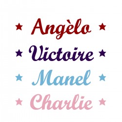 Appliqué thermocollant velours personnalisé prénom écriture 4