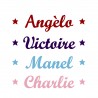 Appliqué thermocollant velours personnalisé prénom écriture 4
