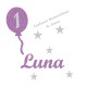 Appliqué thermocollant personnalisé anniversaire ballon en flex pailleté