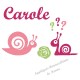 Appliqué thermocollant escargot rose fille
