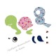 Appliqué thermocollant escargot et tortue liberty fille
