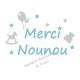 Appliqué thermocollant personnalisé merci nounou en flex pailleté