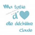 Appliqué thermocollant personnalisé ma tatie elle déchire
