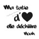 Appliqué thermocollant personnalisé ma tatie elle déchire