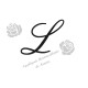 Appliqué thermocollant personnalisé roses argent initiale en flex pailleté