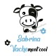 Appliqué thermocollant velours personnalisé vache cool