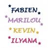 Appliqué thermocollant personnalisé prénom écriture 8 en flex pailleté