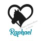 Appliqué thermocollant coeur cheval noir personnalisé flex pailleté