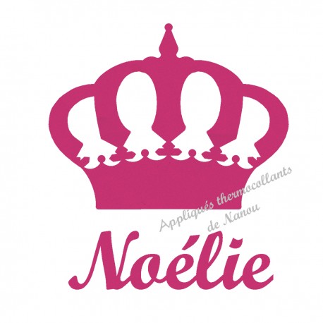 Appliqué thermocollant velours personnalisé couronne
