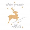 Appliqué thermocollant personnalisé renne premier Noël