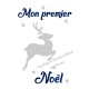 Appliqué thermocollant personnalisé renne argent premier Noël