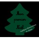 Appliqué thermocollant velours sapin vert premier Noël