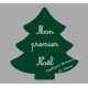 Appliqué thermocollant velours sapin vert premier Noël