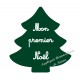 Appliqué thermocollant velours sapin vert premier Noël