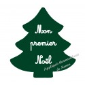 Appliqué thermocollant velours sapin vert premier Noël
