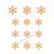 Flocons neige Noël doré appliqué thermocollant flex pailleté