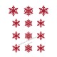 Flocons neige Noël 1 couleur appliqué thermocollant flex pailleté