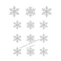 Flocons neige Noël 1 couleur appliqué thermocollant flex pailleté