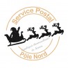 Noël tampon poste Pôle Nord appliqué thermocollant flex pailleté