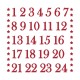 Calendrier de l'avent appliqué thermocollant en flex pailleté