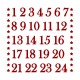 Calendrier de l'avent velours en appliqué thermocollant