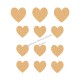 Lot de coeurs appliqué thermocollant une couleur flex pailleté