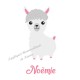 Appliqué thermocollant personnalisé lama fille en flex pailleté
