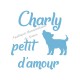 Appliqué thermocollant velours personnalisé petit loup amour